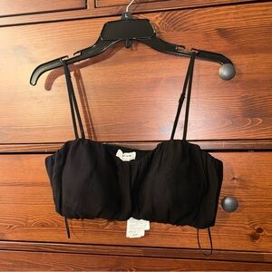Ruched Chiffon Bra Top